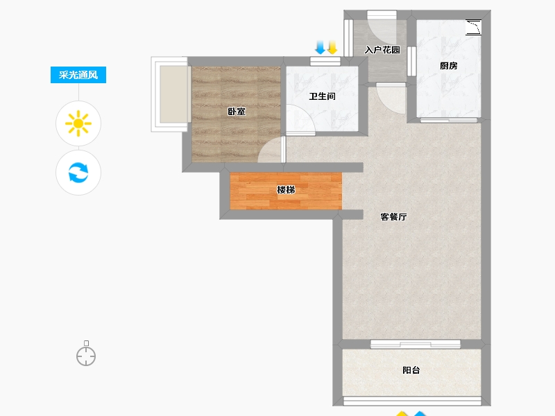 广东省-广州市-中国铁建花语岭南-47.58-户型库-采光通风