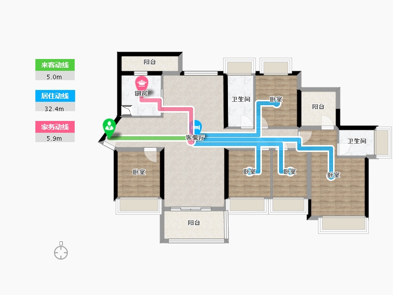 广东省-深圳市-深圳东星河丹堤-119.22-户型库-动静线