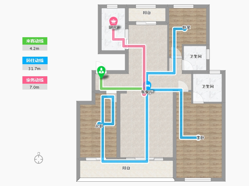 安徽省-黄山市-金瓯徽府-105.01-户型库-动静线