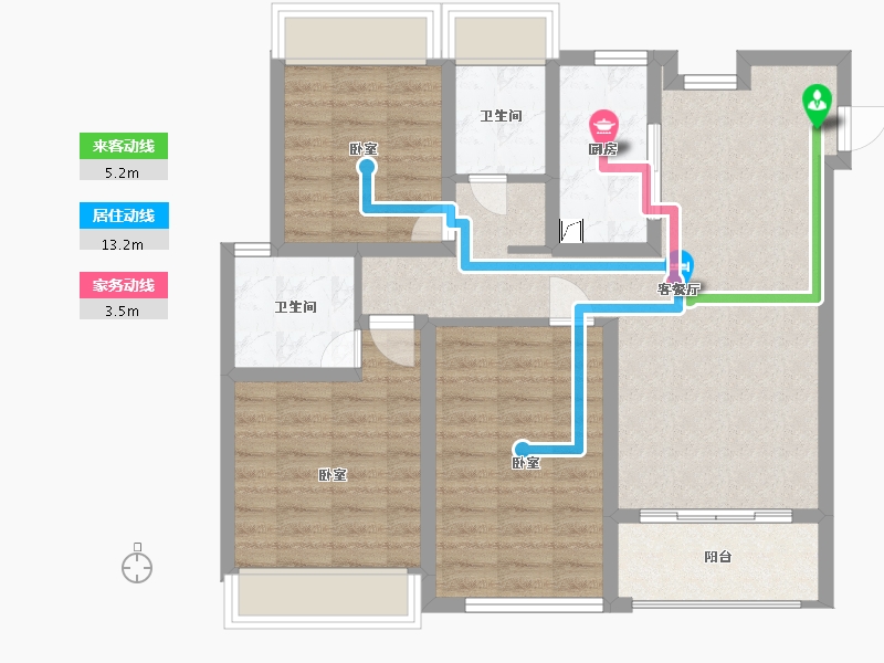 江苏省-无锡市-无锡中海寰宇天下-85.71-户型库-动静线