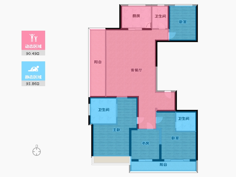 山东省-济南市-万科大都会-167.54-户型库-动静分区