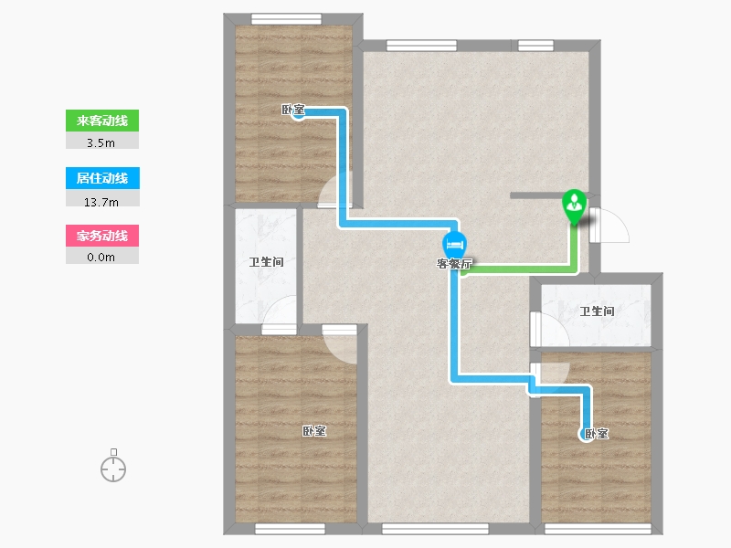 吉林省-长春市-万龙建阳府-90.24-户型库-动静线