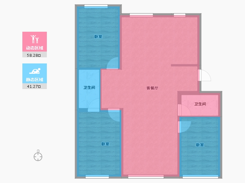 吉林省-长春市-万龙建阳府-90.24-户型库-动静分区