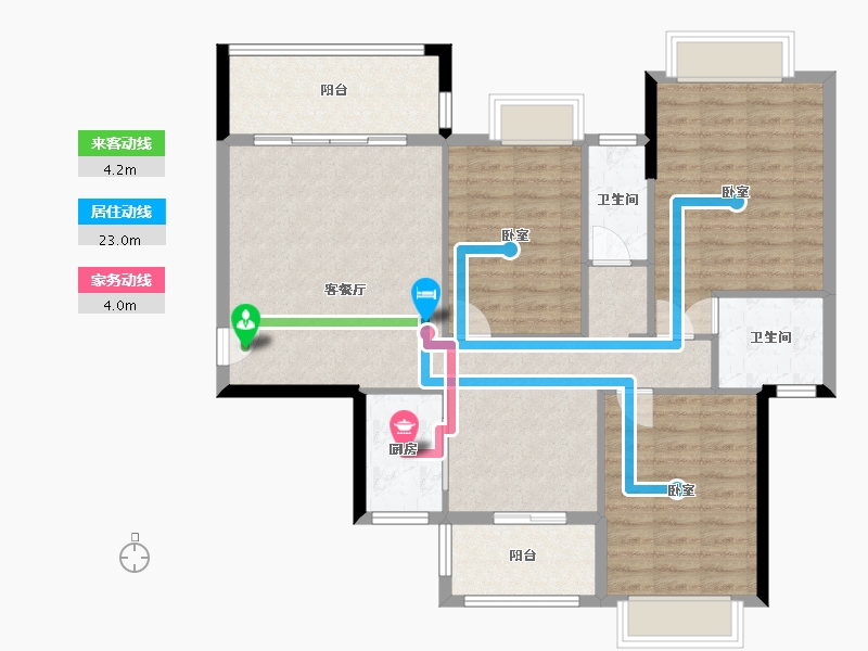 广东省-梅州市-佳旺尚江府-103.64-户型库-动静线