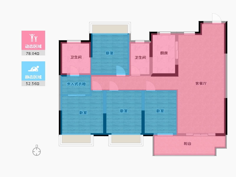 江苏省-镇江市-中企·檀悦名居-117.44-户型库-动静分区