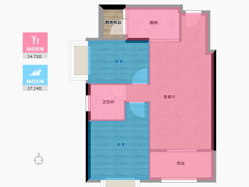 陕西省-西安市-西安深国投中心-48.27-户型库-动静分区