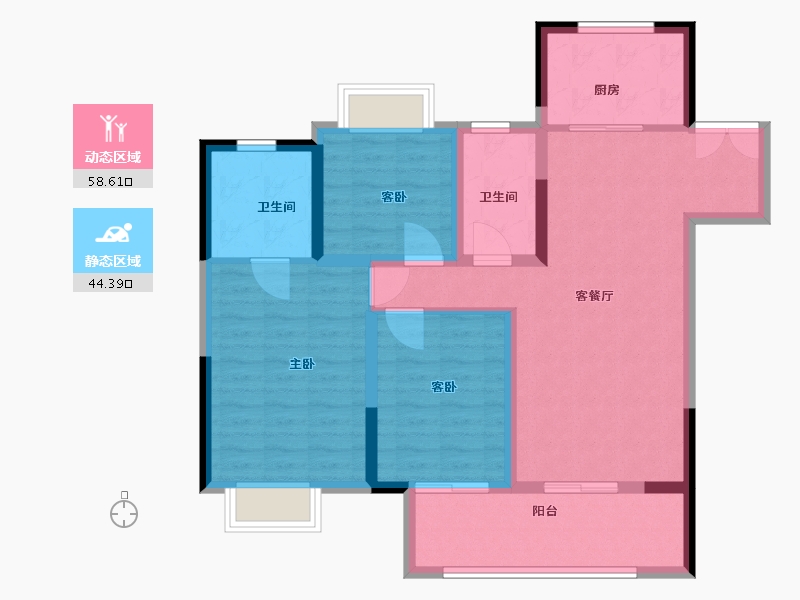 安徽省-六安市-六安吾悦广场-92.00-户型库-动静分区