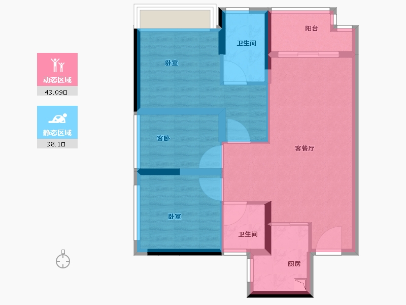 广东省-广州市-招商悦府-72.00-户型库-动静分区