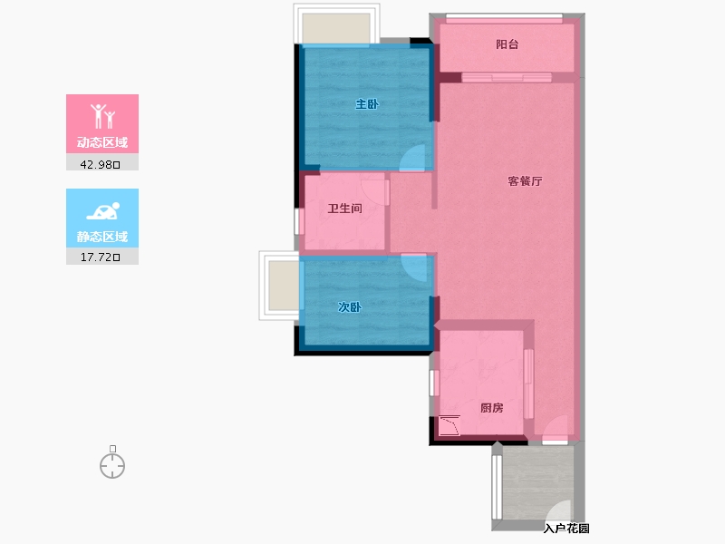 广东省-广州市-智睿花园-56.83-户型库-动静分区