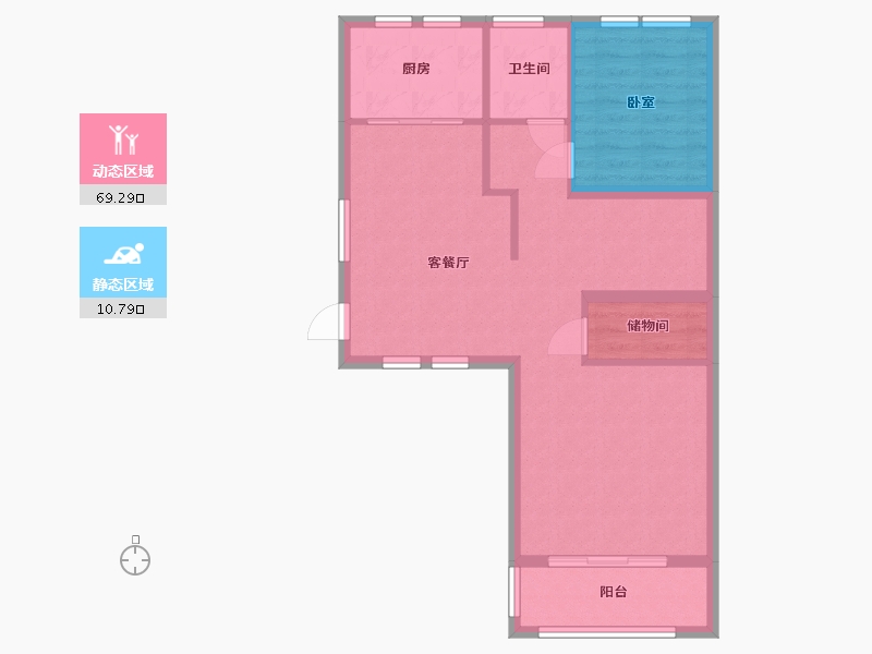 湖北省-武汉市-德成红墅-72.15-户型库-动静分区