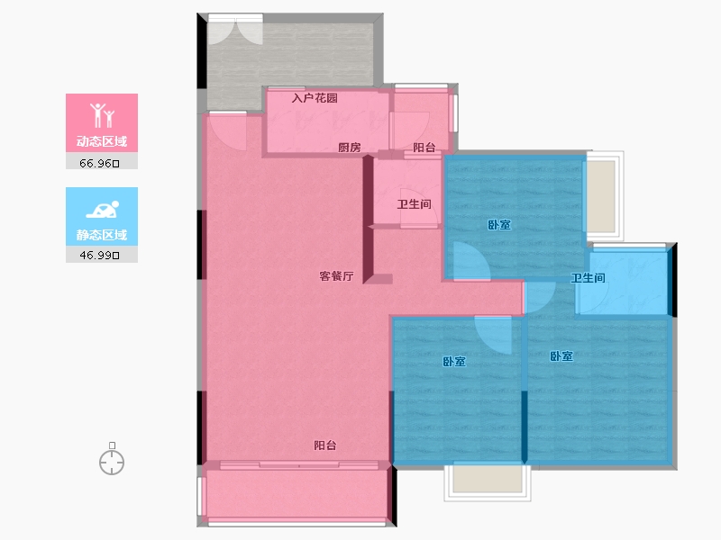 湖南省-郴州市-郴州湘华帝景-113.01-户型库-动静分区