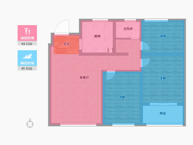 山东省-泰安市-绿景新天地-84.00-户型库-动静分区