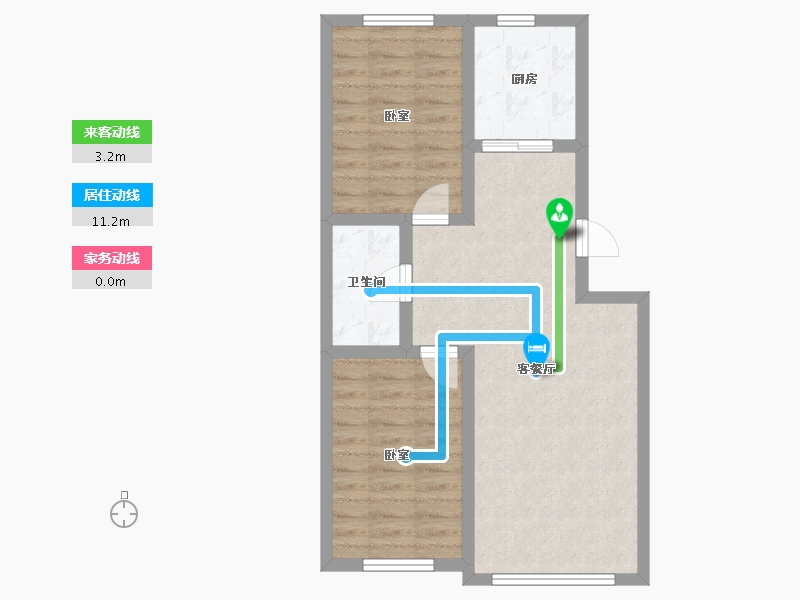 吉林省-长春市-万龙建阳府-62.76-户型库-动静线