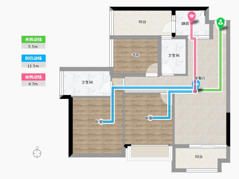 广东省-江门市-奥园外滩-81.02-户型库-动静线