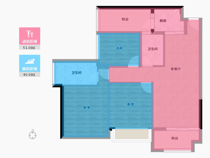 广东省-江门市-奥园外滩-81.02-户型库-动静分区