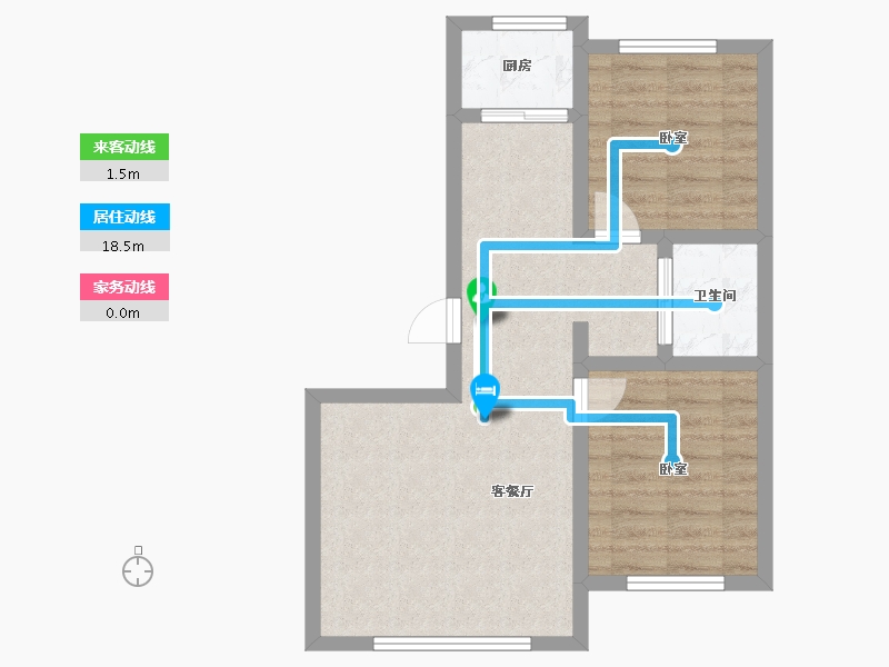 吉林省-长春市-吉盛碧海华庭·滟澜山-56.62-户型库-动静线