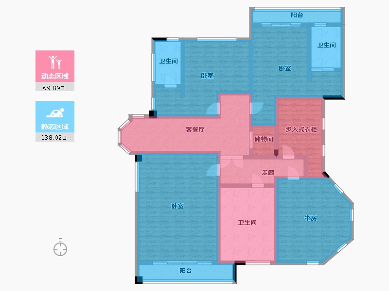 广东省-广州市-御湖山-185.19-户型库-动静分区