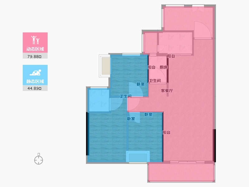 湖南省-郴州市-郴州湘华帝景-115.00-户型库-动静分区