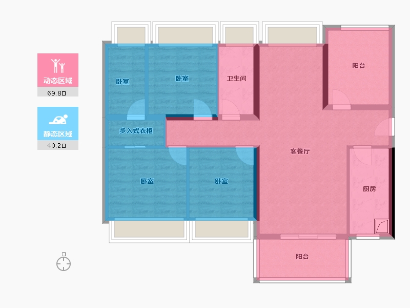 广东省-汕尾市-龙光玖龙府-98.06-户型库-动静分区