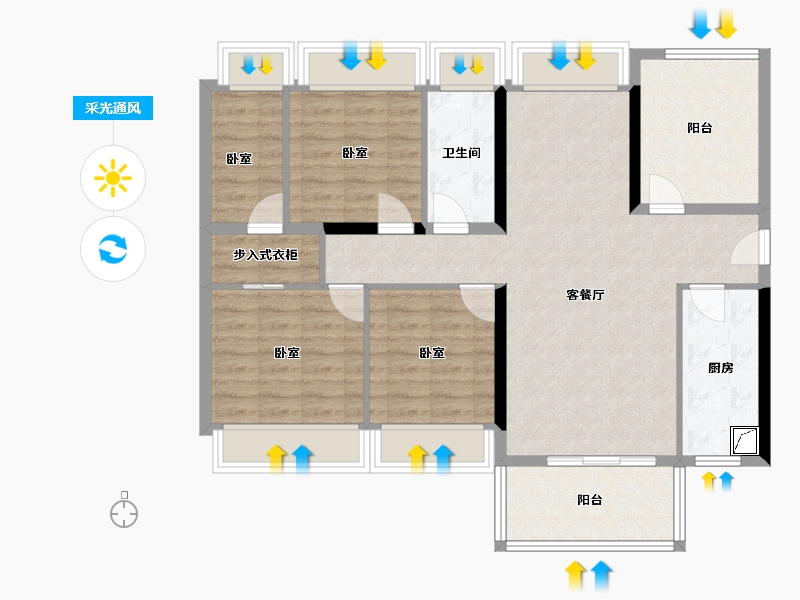 广东省-汕尾市-龙光玖龙府-98.06-户型库-采光通风