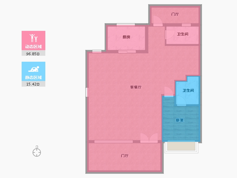 广东省-梅州市-岭南院子-102.31-户型库-动静分区