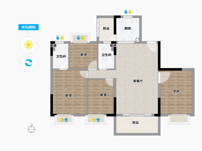 广东省-韶关市-江山壹品-111.52-户型库-采光通风