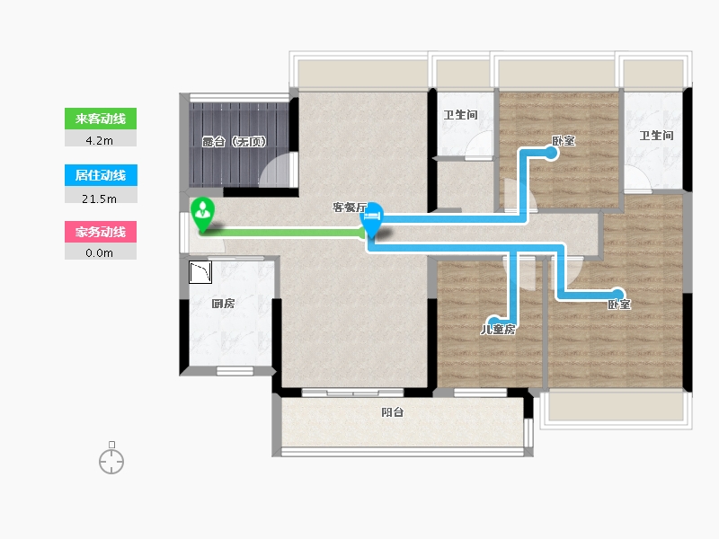 广东省-广州市-保利茉莉公馆-103.00-户型库-动静线