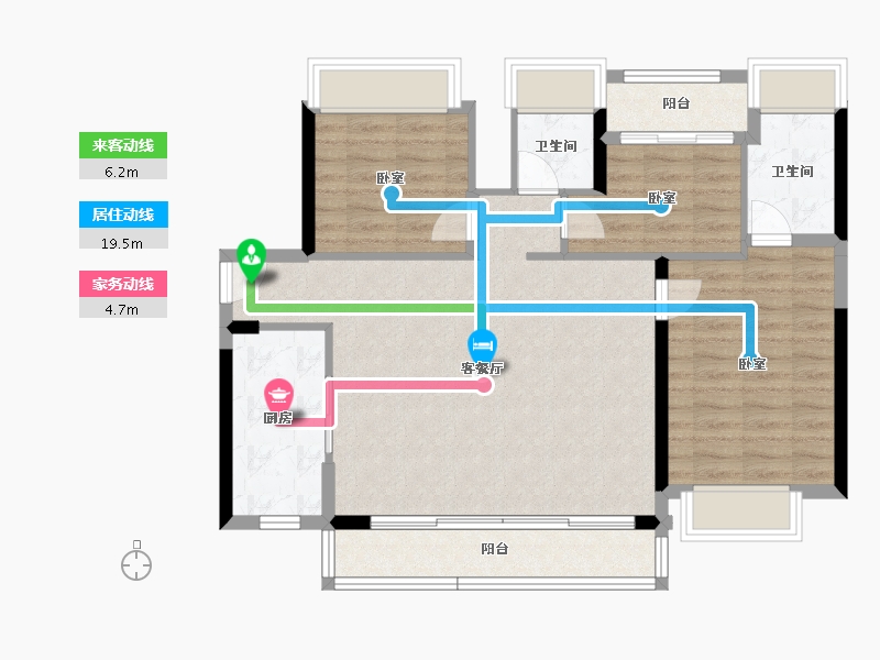 广东省-深圳市-碧桂园深荟城3期-89.55-户型库-动静线