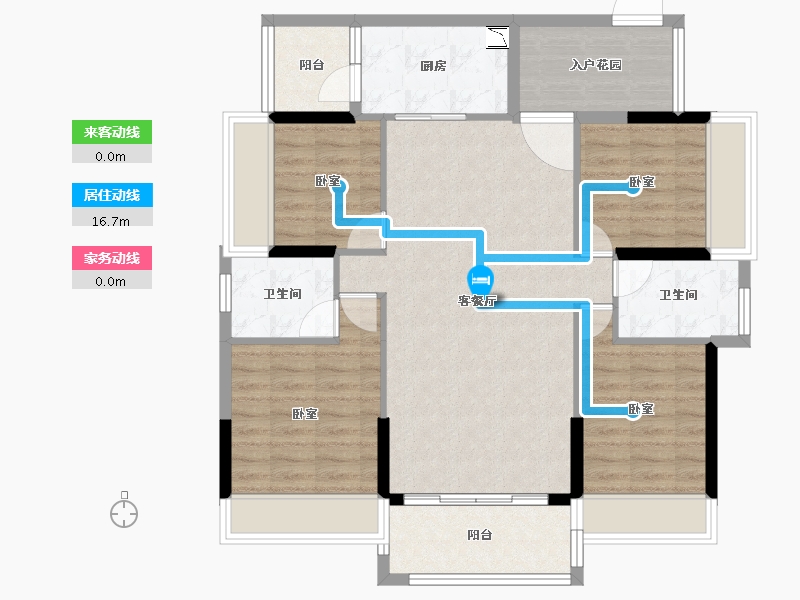 广东省-广州市-得天和苑-95.93-户型库-动静线