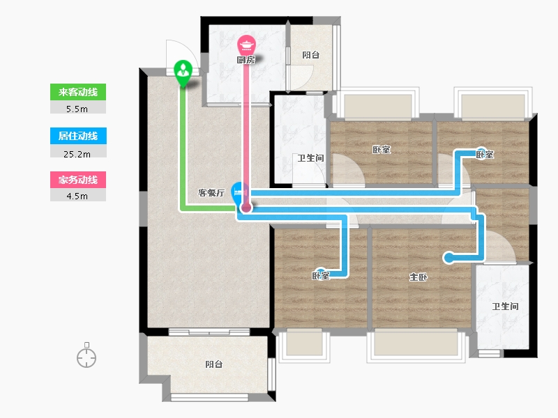 湖南省-衡阳市-奥园·铂誉府-95.04-户型库-动静线