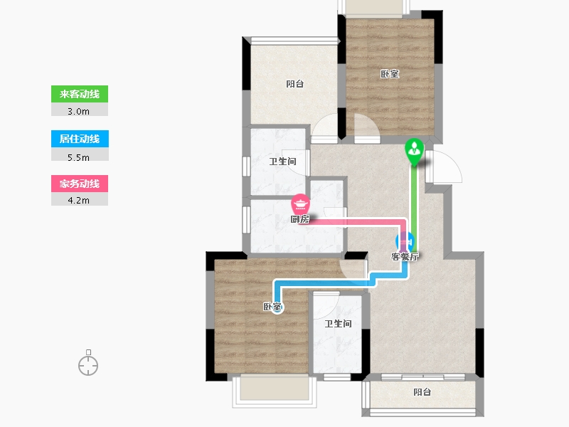 湖南省-长沙市-合能·枫丹星悦-71.00-户型库-动静线