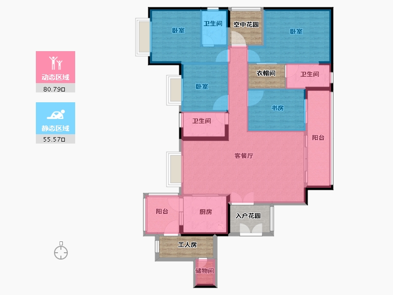 广东省-广州市-悦江上品-142.21-户型库-动静分区