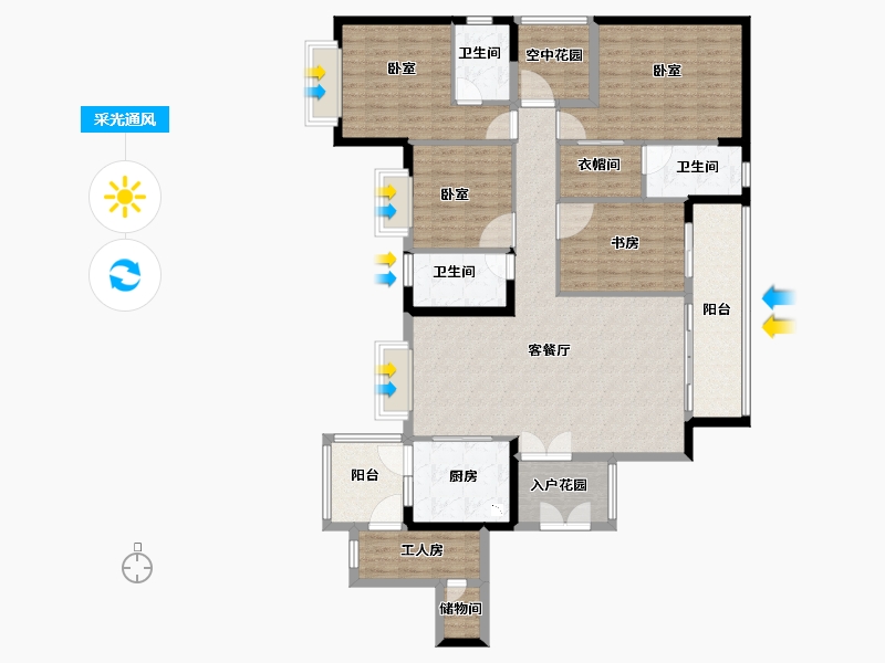 广东省-广州市-悦江上品-142.21-户型库-采光通风