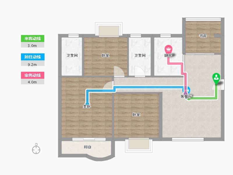 湖北省-武汉市-光谷东郡-89.59-户型库-动静线