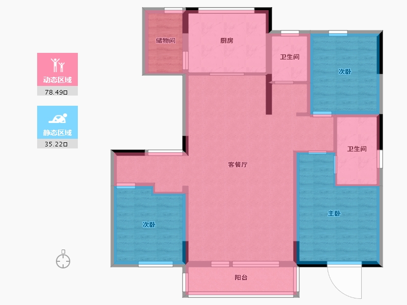 吉林省-长春市-睿德上品-101.42-户型库-动静分区