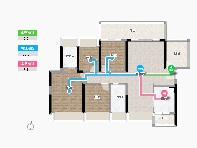 广东省-深圳市-碧桂园城央印象-108.43-户型库-动静线