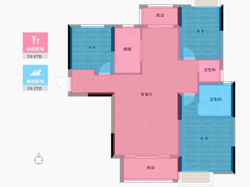 湖南省-长沙市-长沙亿达智造小镇-88.55-户型库-动静分区