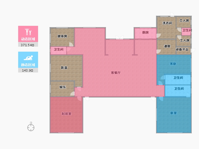 湖北省-武汉市-天屿湖-642.00-户型库-动静分区