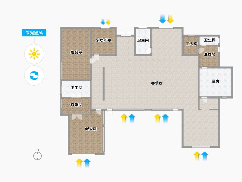 湖北省-武汉市-天屿湖-357.00-户型库-采光通风