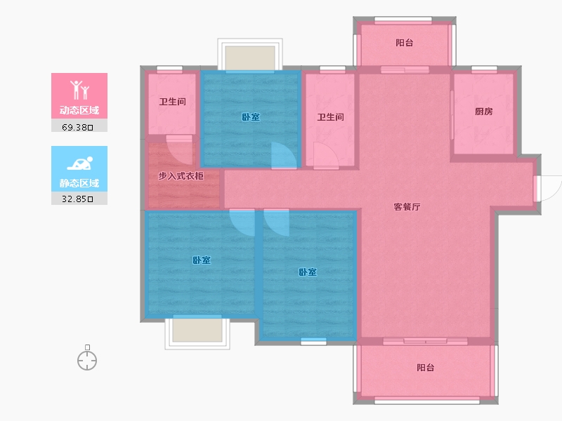 湖南省-邵阳市-毅丰状元府-90.99-户型库-动静分区