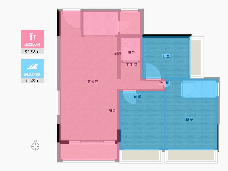 湖南省-郴州市-福城桃源-93.00-户型库-动静分区