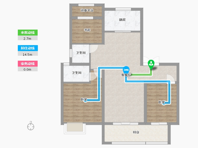 安徽省-六安市-众安玖珑府-93.26-户型库-动静线