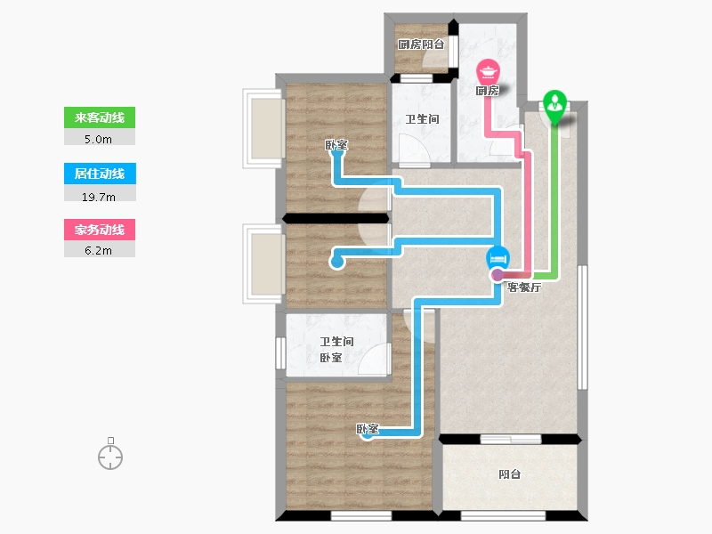 陕西省-西安市-西安深国投中心-76.93-户型库-动静线