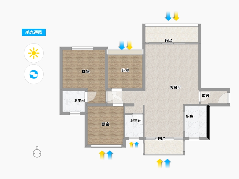 湖南省-郴州市-东江印象-101.00-户型库-采光通风