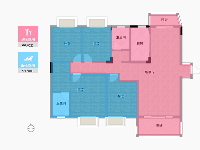 湖南省-长沙市-长沙亿达智造小镇-108.69-户型库-动静分区