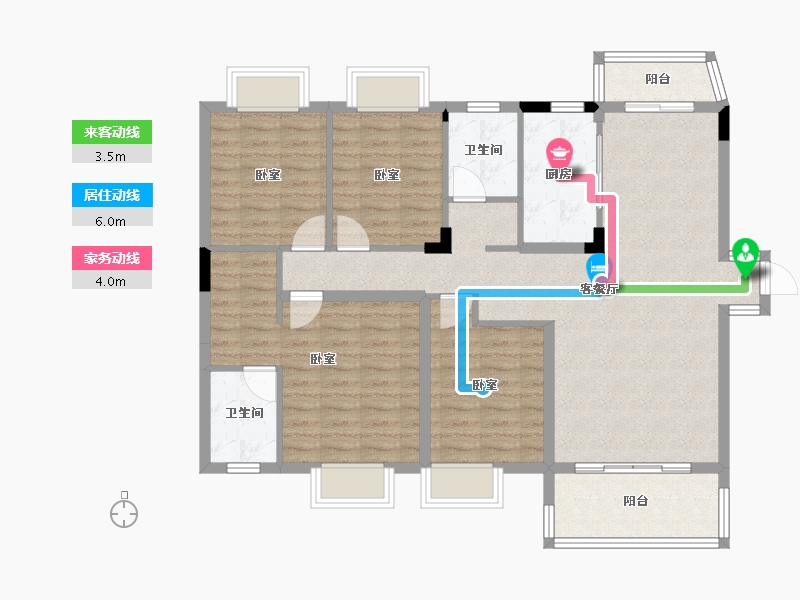 湖南省-长沙市-长沙亿达智造小镇-108.69-户型库-动静线