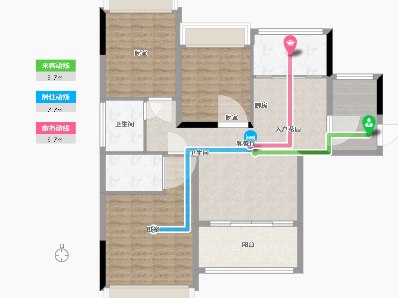 湖南省-郴州市-福城桃源-100.00-户型库-动静线