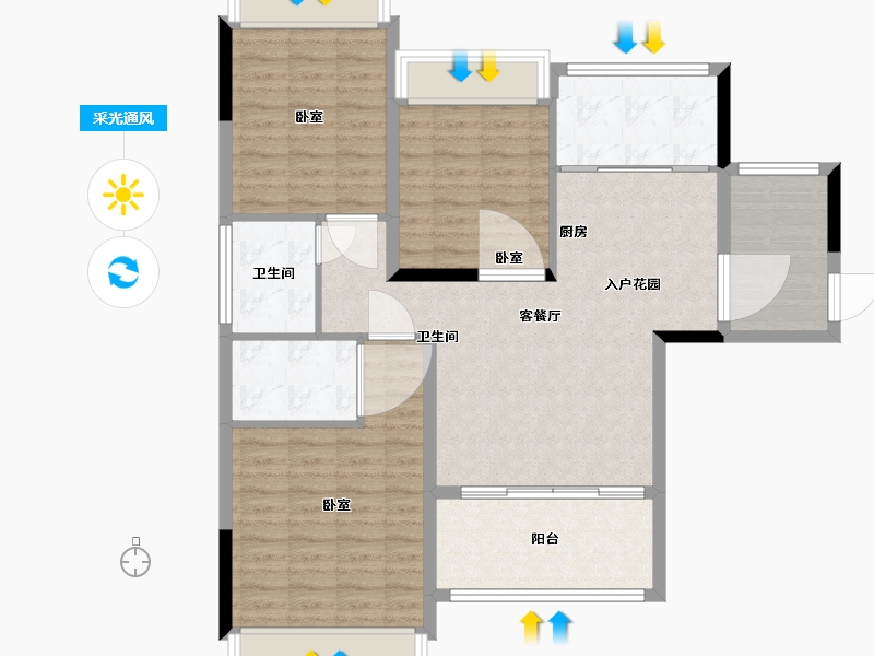 湖南省-郴州市-福城桃源-100.00-户型库-采光通风