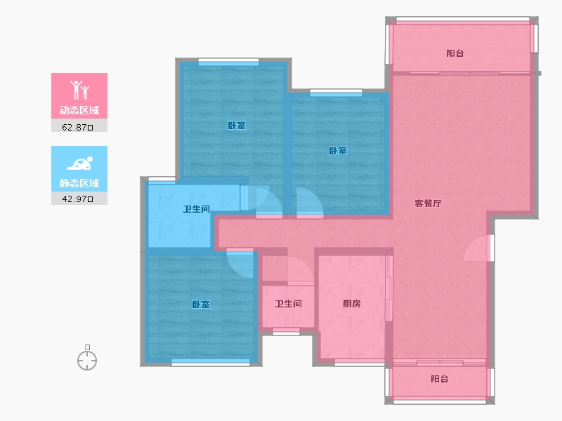 湖南省-郴州市-东江印象-94.00-户型库-动静分区