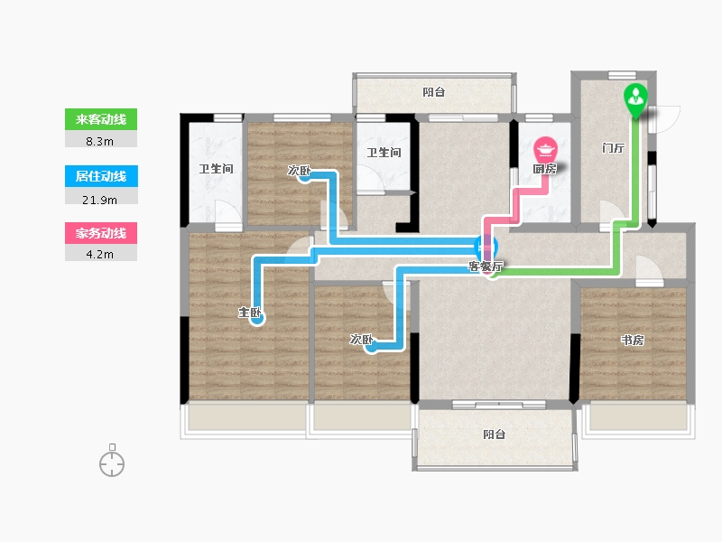 陕西省-西安市-碧桂园天玺-115.97-户型库-动静线